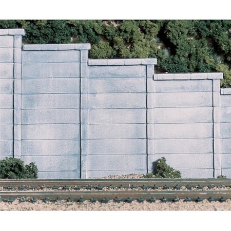 Woodland Scenics Woodland Scenics WOO1258 Concrete Retaining Wall - HO Scale; 3 Piece WOO1258